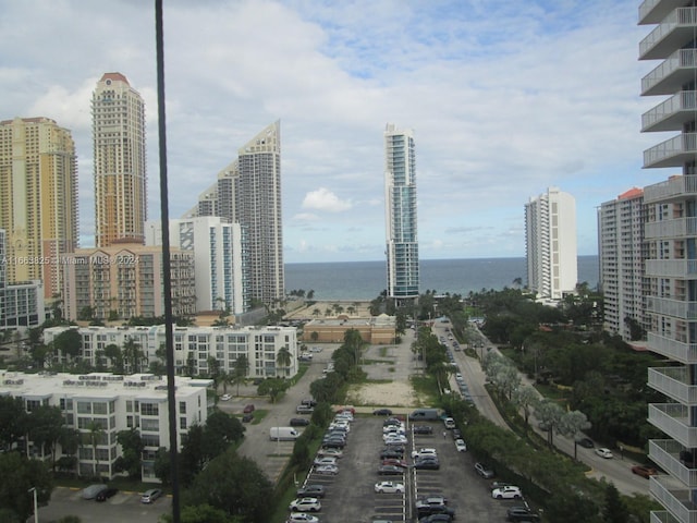 view of city with a water view