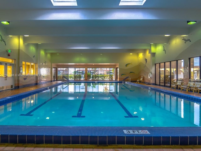 13255 SW 9th Ct Unit 114G, Pembroke Pines, FL 33027 - pool featuring a skylight