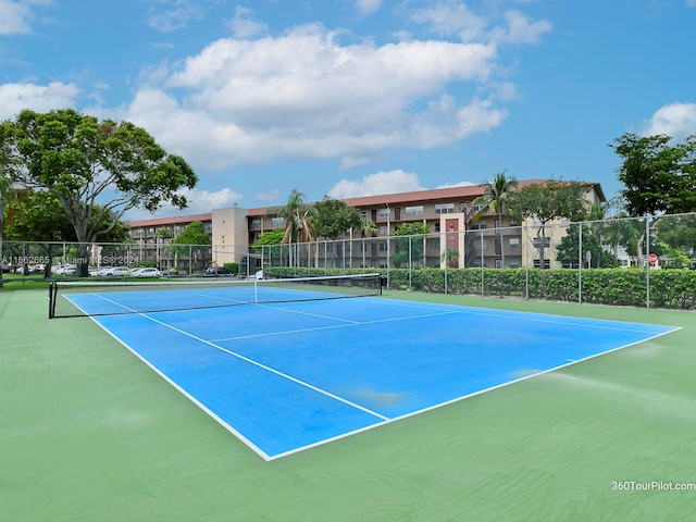 view of tennis court