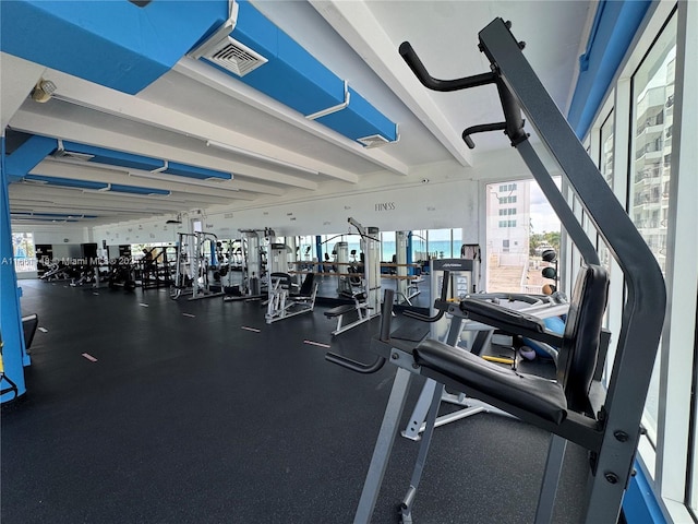 view of workout area