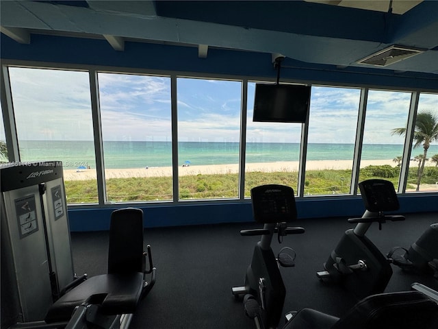 view of workout area