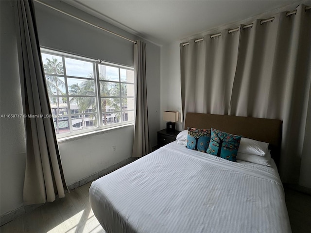 bedroom featuring light hardwood / wood-style floors