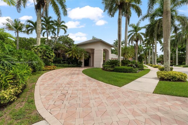 property entrance with french doors