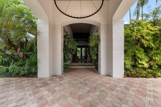 entrance to property with french doors