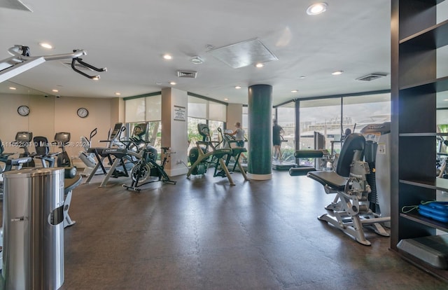 view of exercise room