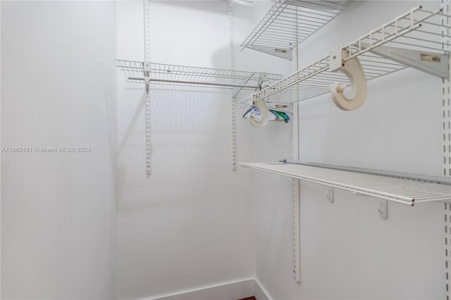 view of walk in closet