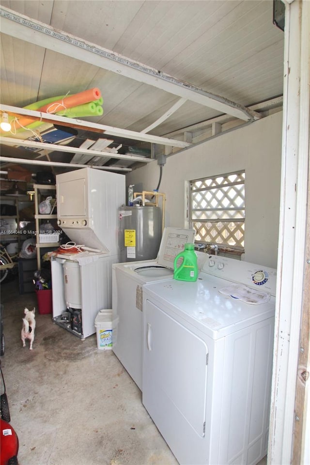 washroom with electric water heater