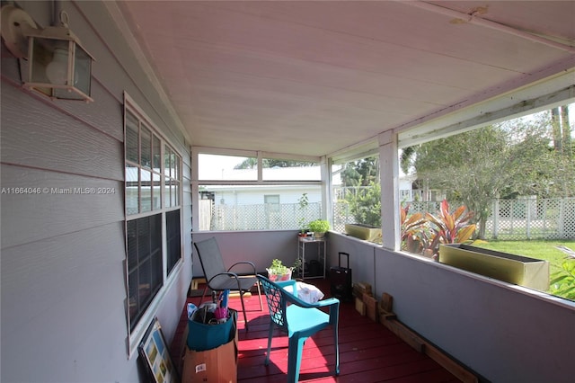 view of sunroom