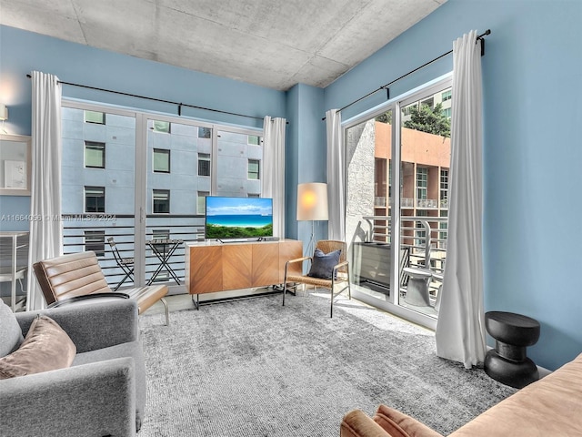 view of carpeted living room