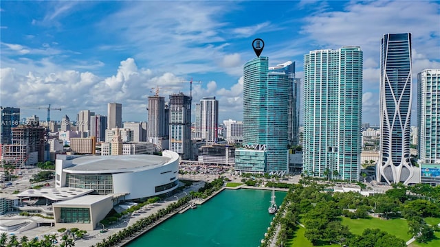 view of city featuring a water view