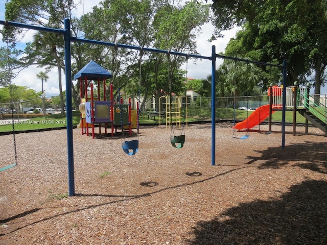 view of jungle gym