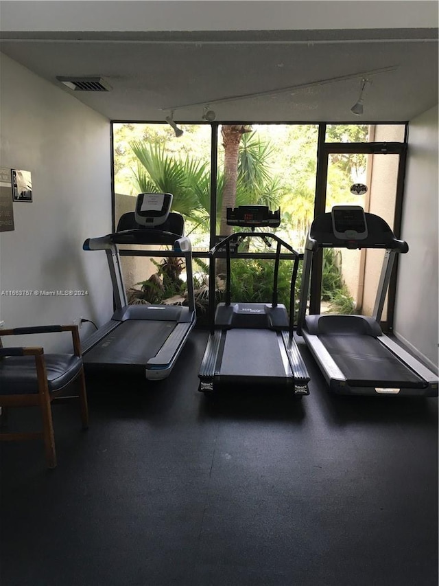 view of workout area