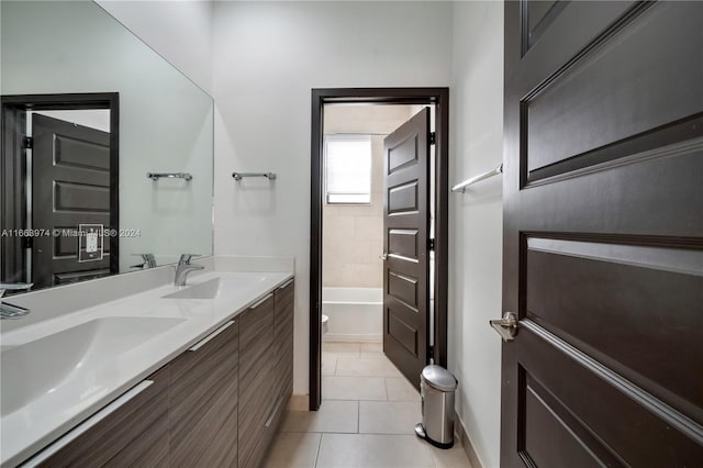 bathroom featuring vanity and tile patterned floors