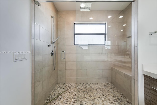 bathroom with an enclosed shower