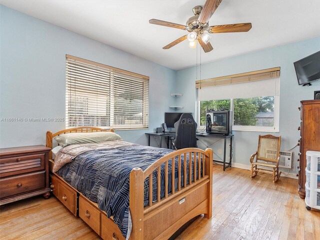 2380 SW 7th St, Miami, FL 33135 - bedroom featuring hardwood / wood-style floors and a ceiling fan