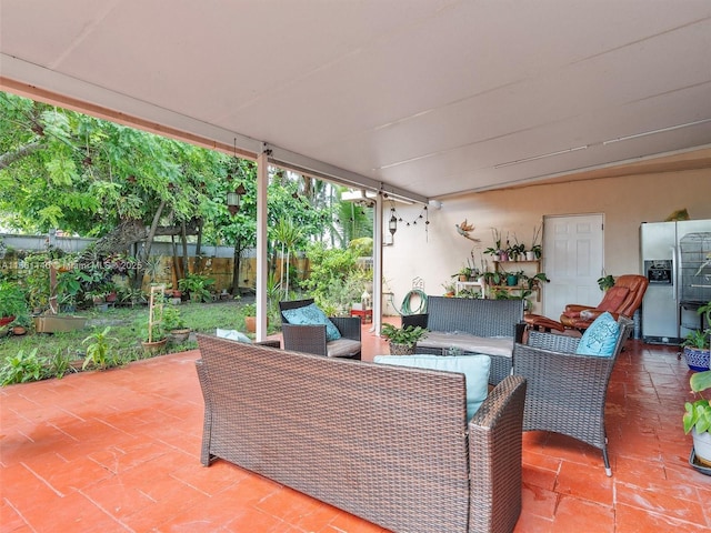 view of patio with outdoor lounge area