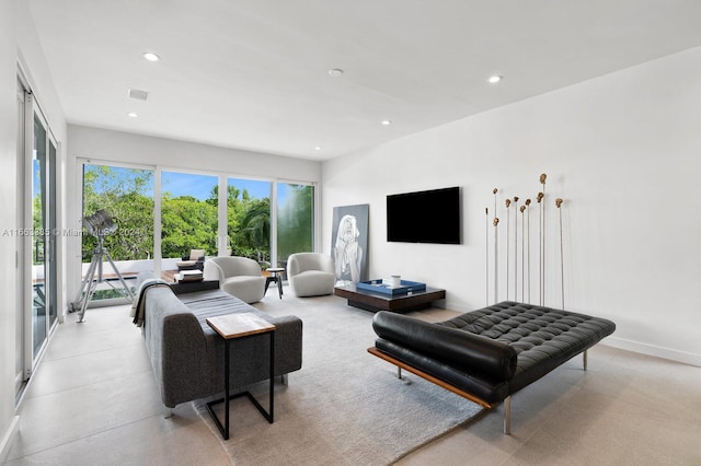 325 Campana Ave, Coral Gables, FL 33156 - living room featuring recessed lighting and baseboards