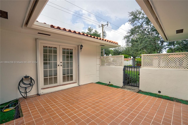 view of patio with french doors