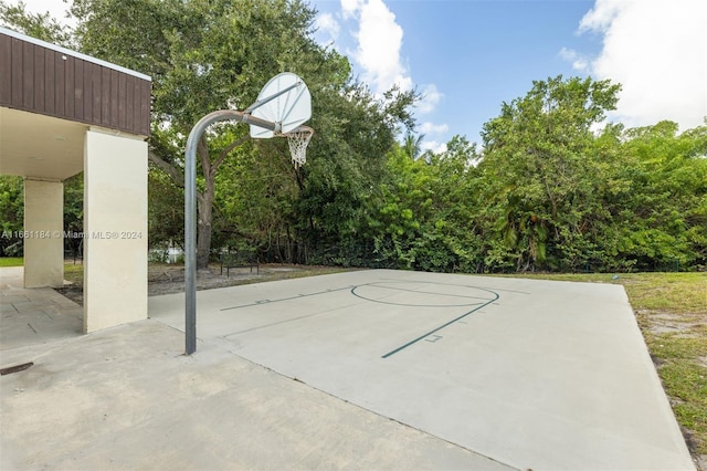 view of basketball court