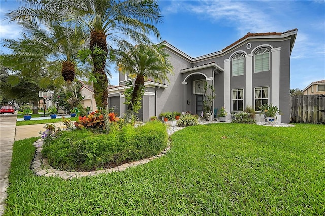 view of front of house featuring a front yard