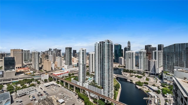 view of city with a water view