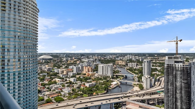 city view with a water view