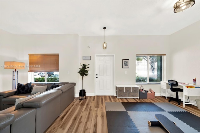 interior space featuring light hardwood / wood-style flooring