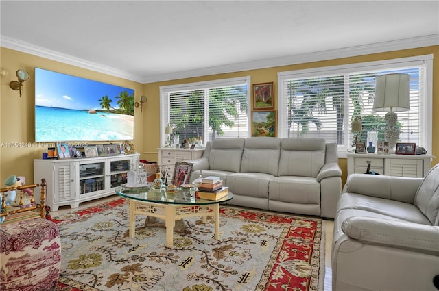 1407 San Marco Ave, Coral Gables, FL 33134 - living room with ornamental molding