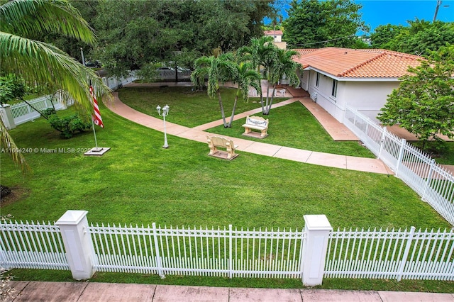 1407 San Marco Ave, Coral Gables, FL 33134 - view of yard with a fenced backyard