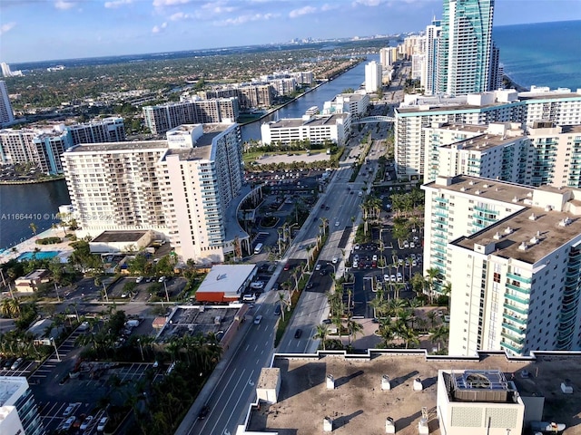 property's view of city with a water view