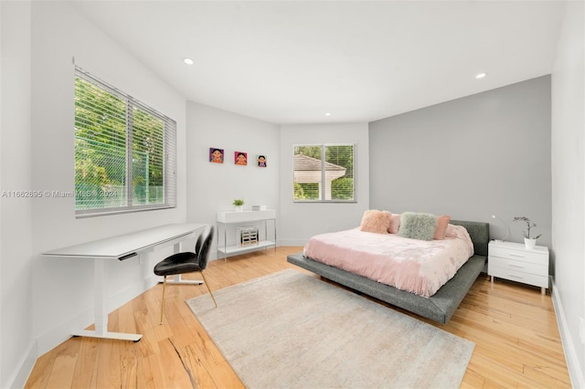 bedroom featuring wood-type flooring