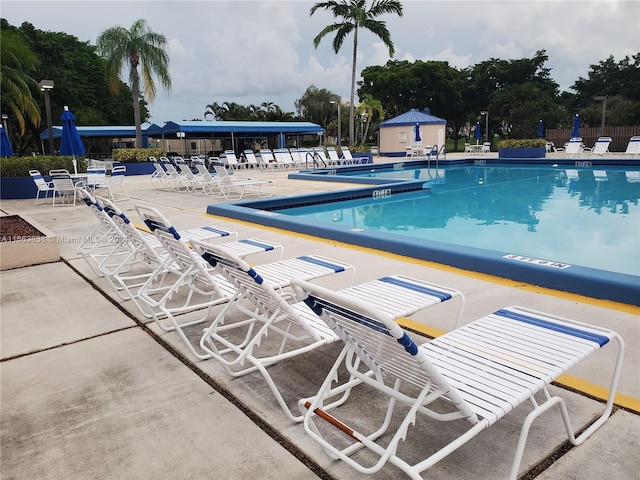 view of pool with a patio