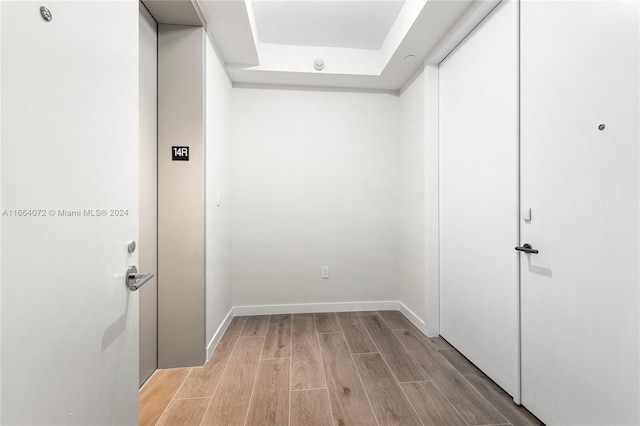 hall featuring light hardwood / wood-style floors