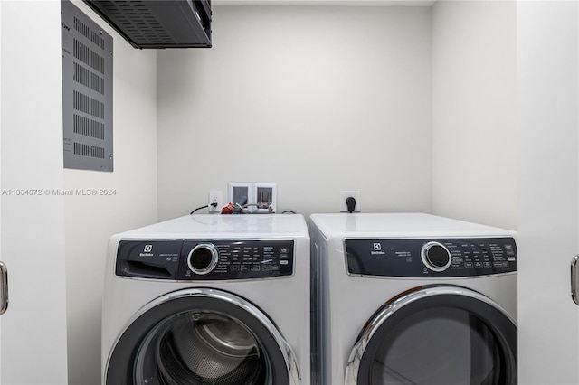 laundry area featuring washer and dryer