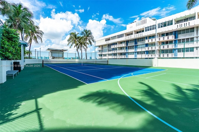 view of tennis court