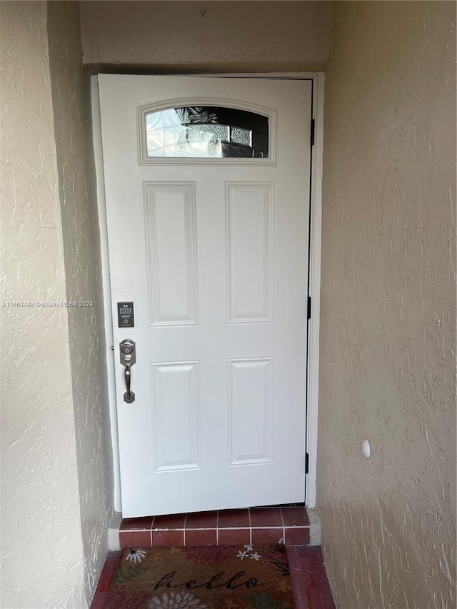 view of doorway to property