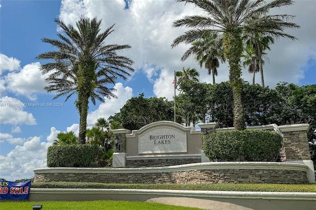 view of community sign