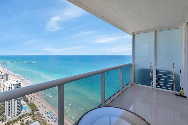 1830 S Ocean Dr Unit 4709, Hallandale Beach, FL 33009 - balcony featuring view of water and beach