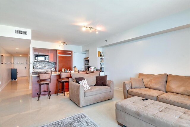 1830 S Ocean Dr Unit 4709, Hallandale Beach, FL 33009 - living area with light tile patterned flooring