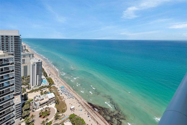 property view of water with a view of the beach