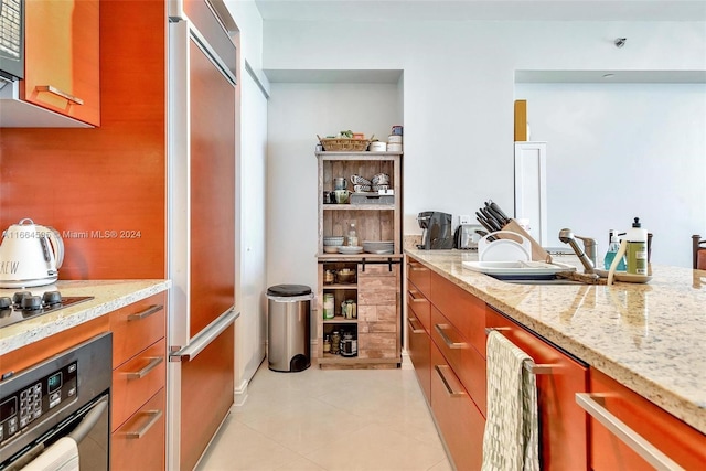 1830 S Ocean Dr Unit 4709, Hallandale Beach, FL 33009 - bar area featuring black appliances and light tile patterned flooring