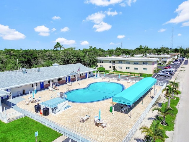 view of pool with a patio