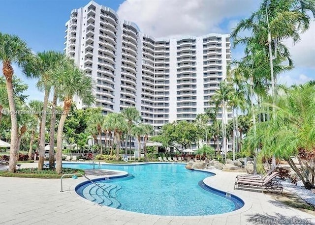 view of pool with a patio