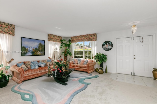 view of carpeted living room