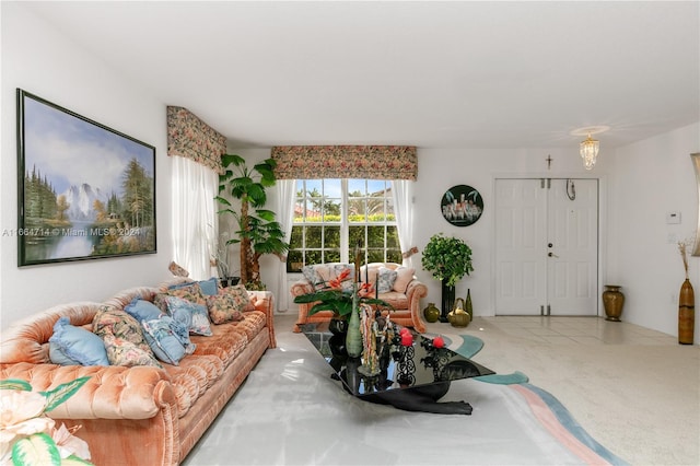 view of carpeted living room