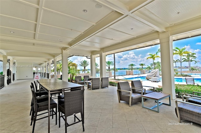 view of patio featuring outdoor lounge area