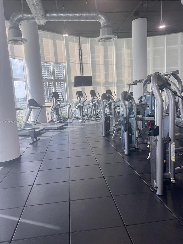 view of workout area