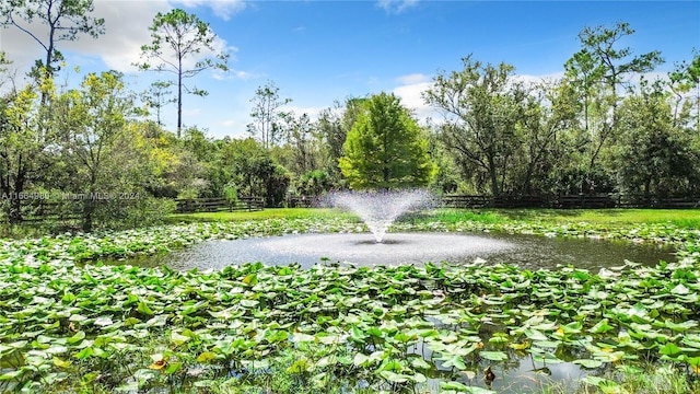 view of home's community featuring a water view