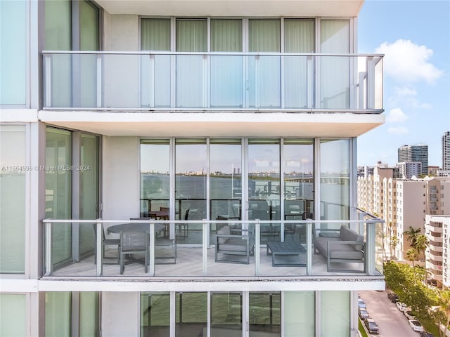 exterior space with a balcony