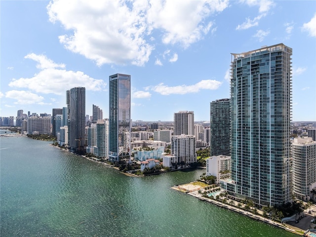 city view with a water view